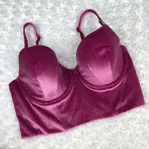 Victoria’s Secret Velvet Shimmer Bustier Bra 36D